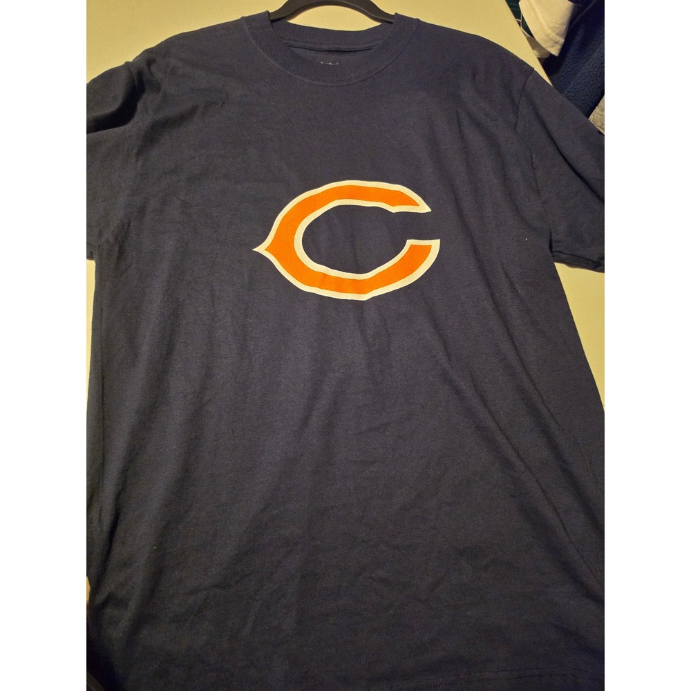 Reebok Chicago Bears NFL T-Shirt Mens Medium Navy Blue Orange Logo Graphic Tee
